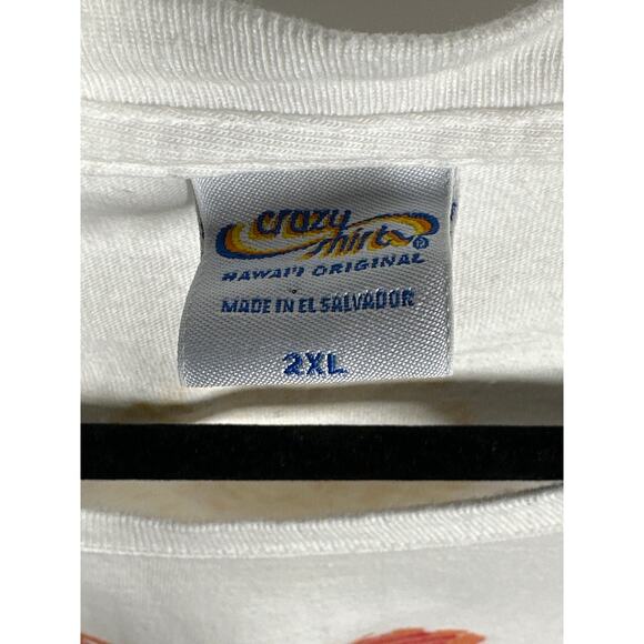 Crazy Shirts Hawaii Original 3/4 Sleeve Women's Sunburst T-Shirt White Size 2XL - Picture 5 of 12